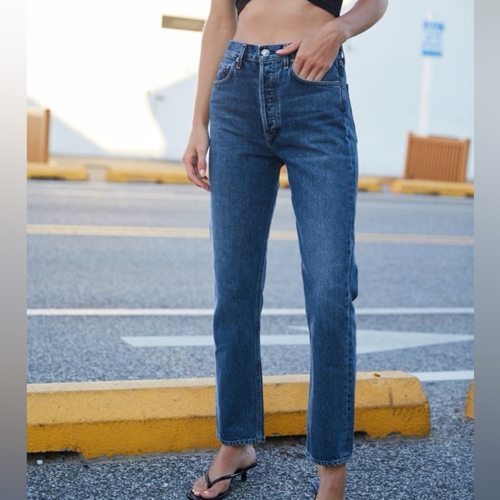 AGOLDE 90'S PINCH WAIST HIGH RISE STRAIGHT IN PORTRAIT